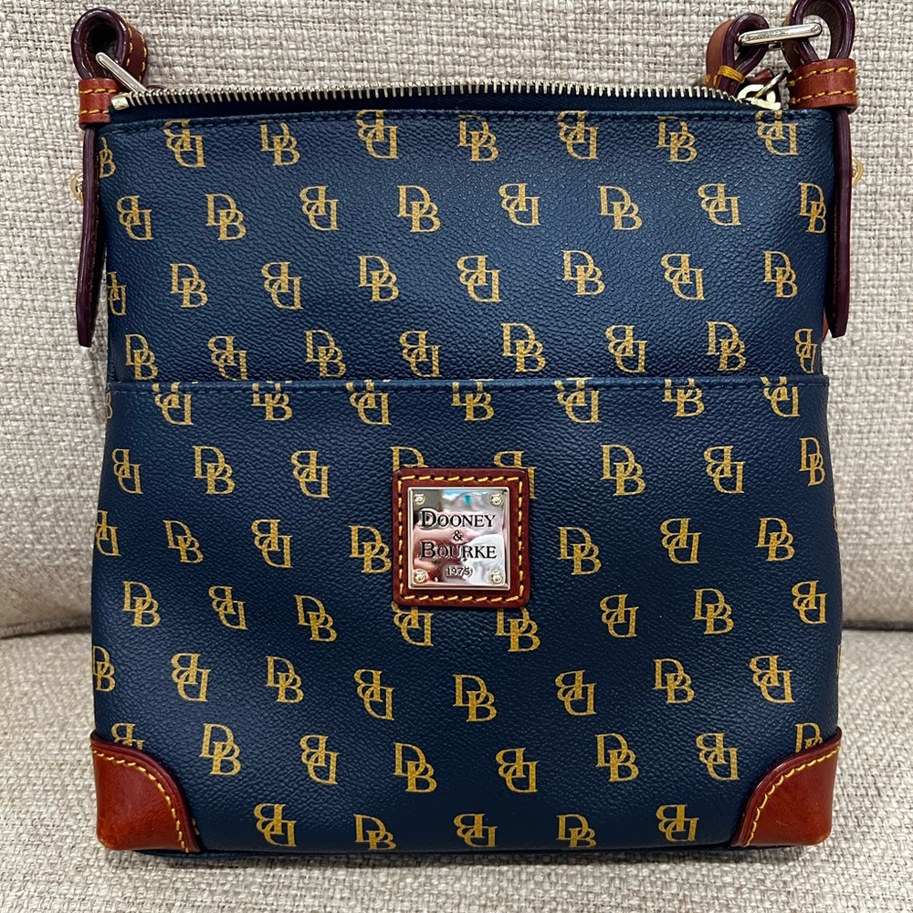 Navy Dooney & Bourke Gretta Letter Carrier